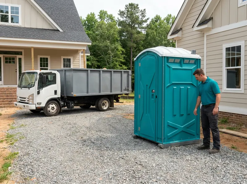 Crane-Liftable Construction Restrooms in Rolesville, NC