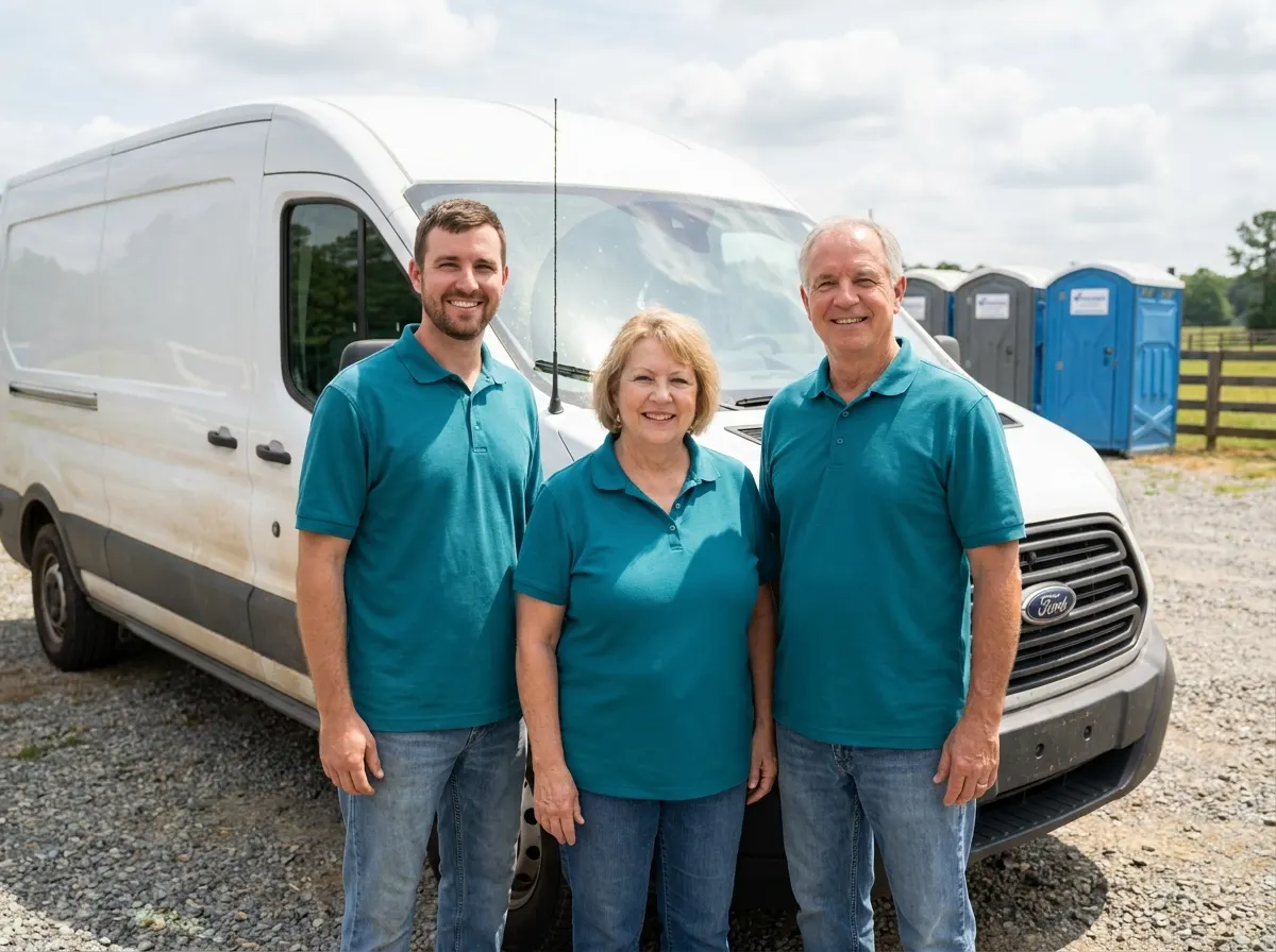Fresh Start Restroom Rentals portable toilet rentals team in Rolesville, NC